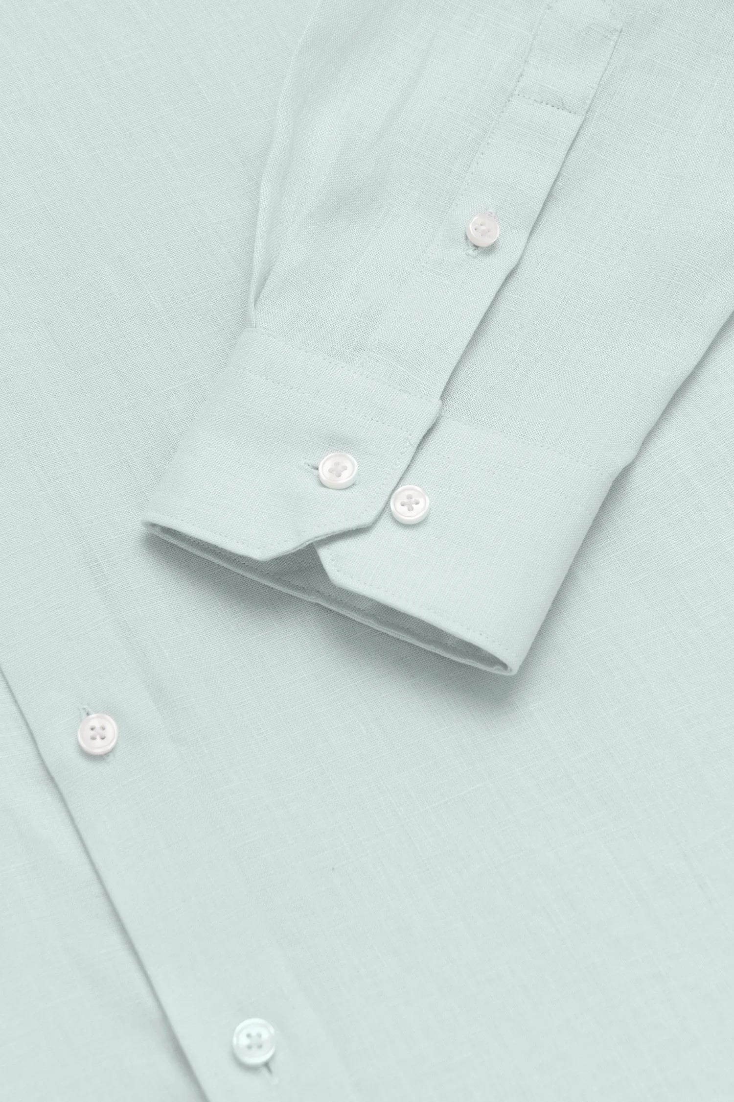 Camisa Button Under Lino Menta